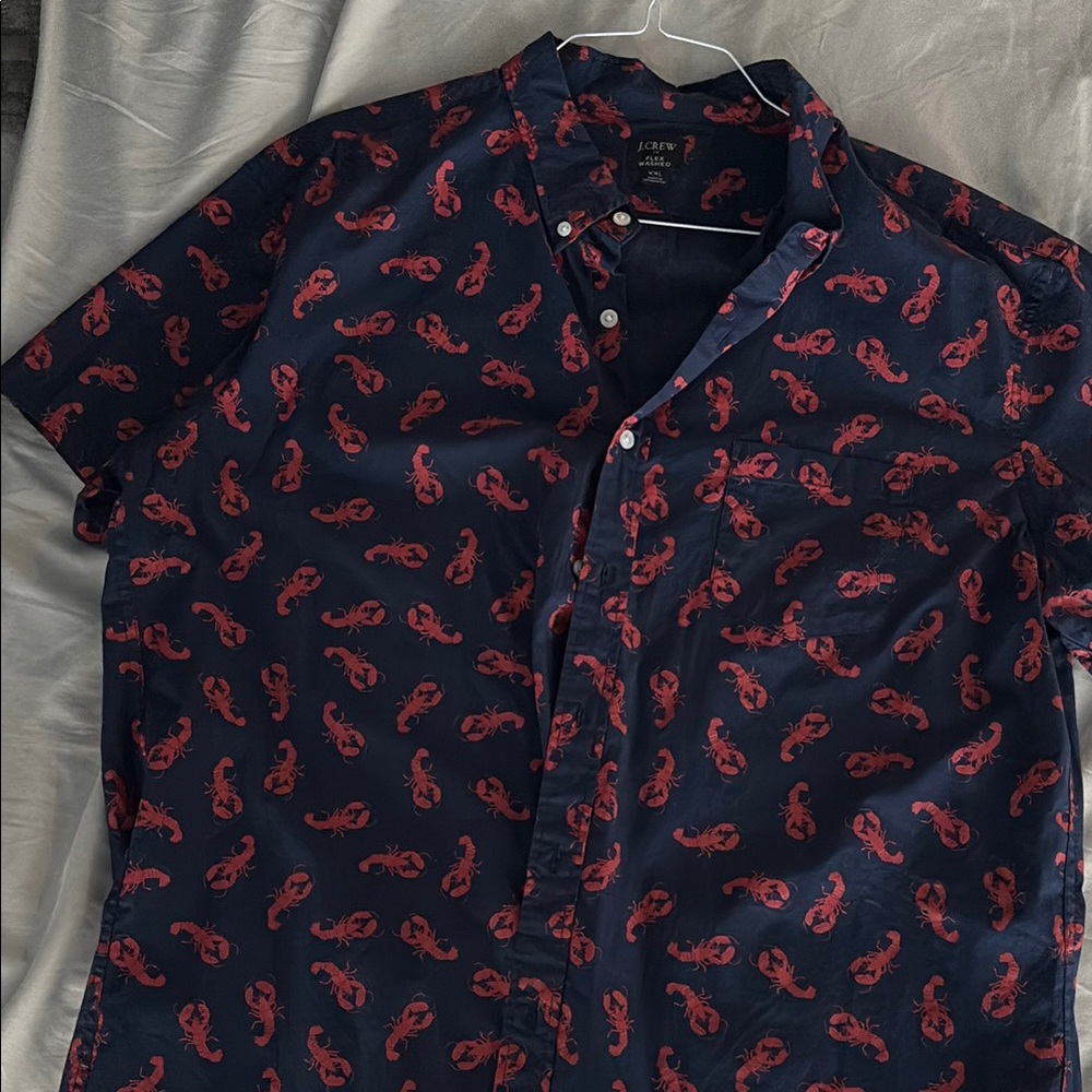 J.Crew Navy Lobster Print Shirt we